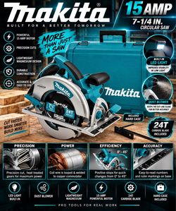 Makita 15 Amp 7-1/4 In. Circular Saw with Hard Case