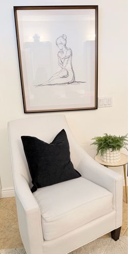 Accent Chair white, very clean no stains.