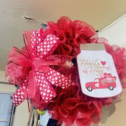 Valentines Wreath, Homemade