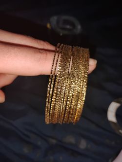 gold-plated Indian bangles