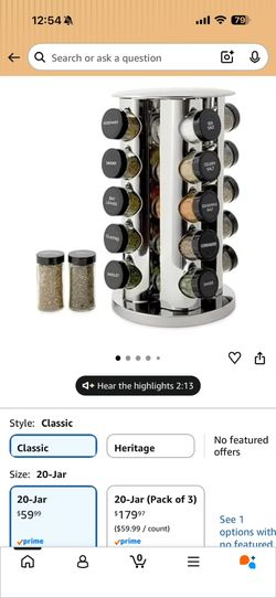 Spice Rack And Spice Bottles