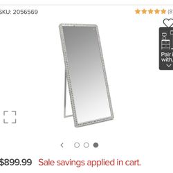 Crystal Floor Mirror 