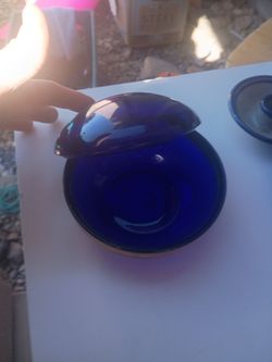 🔵 GORGEOUS Cobalt Blue Candy Dish - MOVING SALE! Obo must come to us