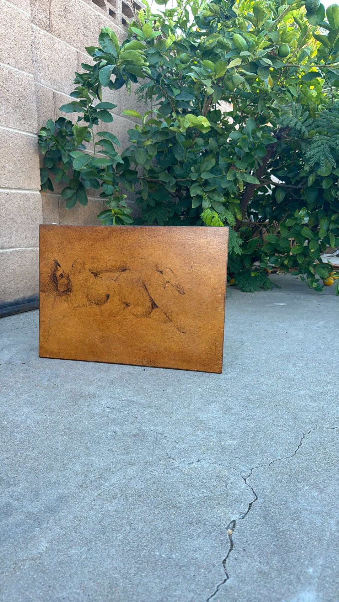 Vintage Wooden Nude Art