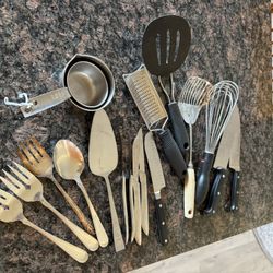 Assorted Kitchen, Cooking, Baking Utensils 
