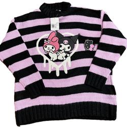 My Melody & Kuromi Striped Sweater