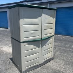 Delivery Available! Keter XL Oversized Garden Shed Patio Utility Storage Cabinet! 58x33x76in Good Condition!