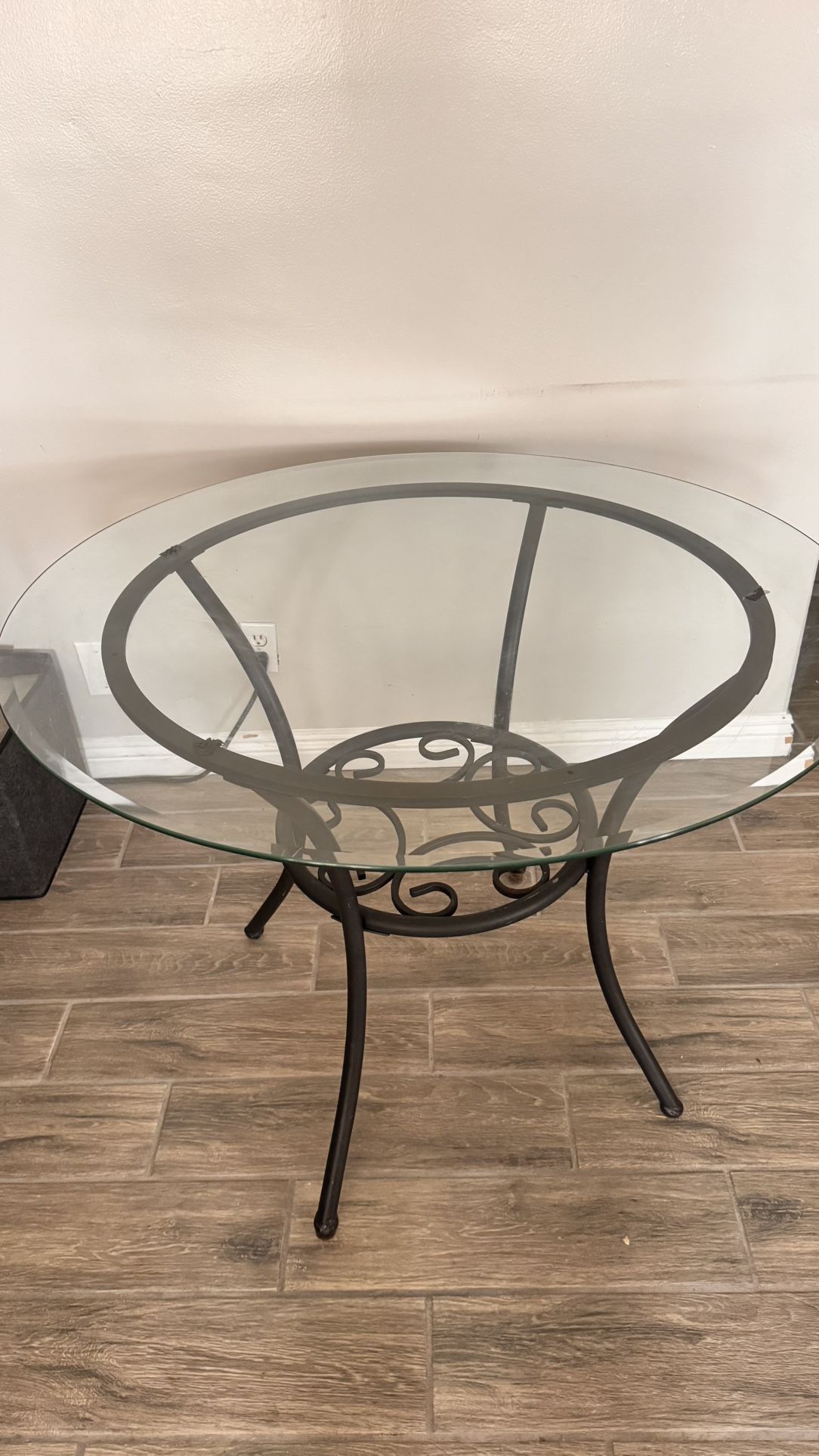 Beveled glass table top