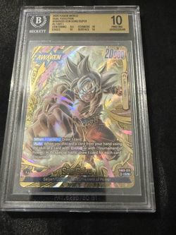 Dragon ball Fusion World Son Goku FB09 025 Super Alt Art Leader BGS 10