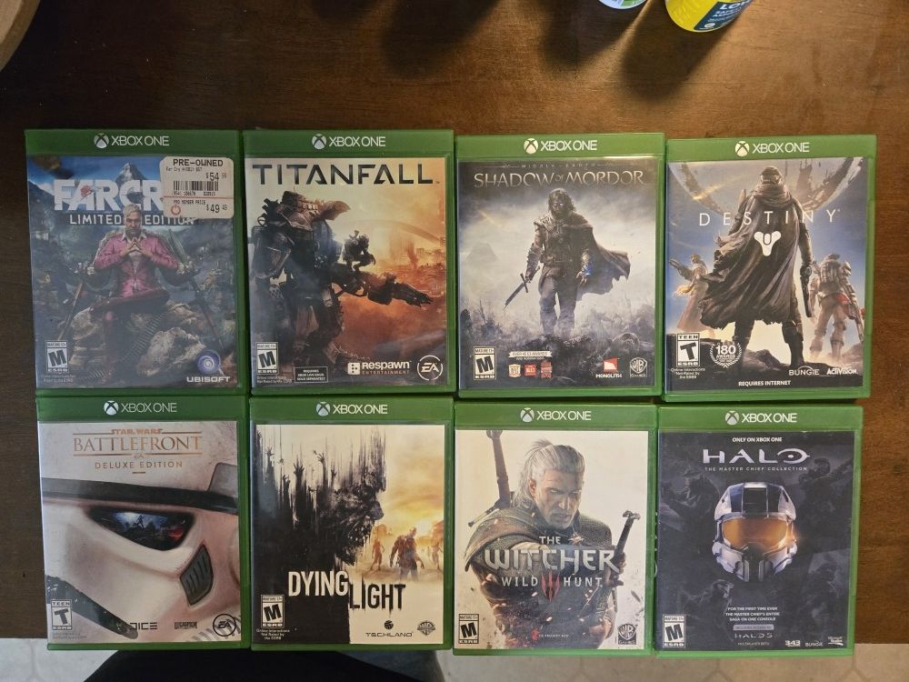 8 XBOX ONE games
