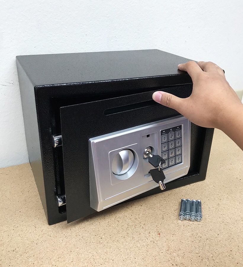 New in box $55 Depository 14”x10”x10” Digital Security Safe Box Electric Keypad Lock w/ Master Key