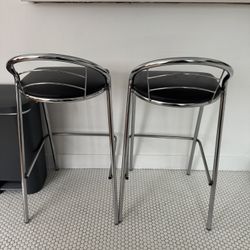 (2) Bau Haus Style Stools 