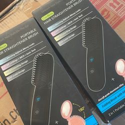 Portable Hair Straightener Brush 