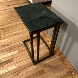Green Marble End Table 