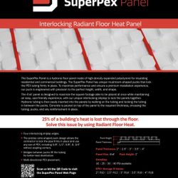 Pinnacle ICF SuperPex Panel — Hydronic Radiant Floor System  