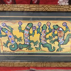 Dancing Lizards Painting