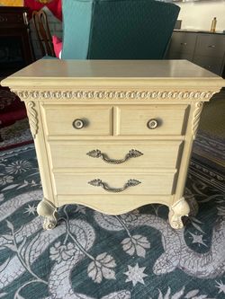 French Provincial Nightstand with Drawers