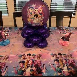 K-Pop Demon Hunters Party Decorations Bundle Banner Tablecloths Centerpieces Full Set