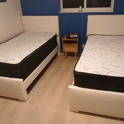$570 For 2 Twin Beds With Mattress And Box spring Brand New Free Delivery 