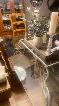 GLASS TOP ONLY !! Rectangular dining room table glass top