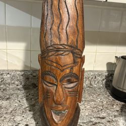 Vintage Very rare Handcarved Mask 18" look photos carefully