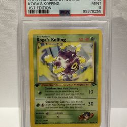 Pokemon PSA 9 Koga’s Koffing #48 Gym Challenge 1st Edition