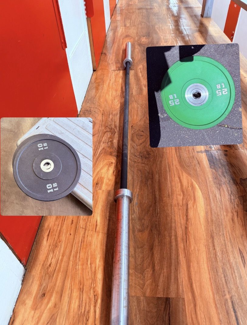 Olympic Bar And Weight Plates (90lbs)