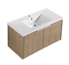 Modern Design 36 Inch Float Mounting Bathroom Vanity With Sink Soft Close Door