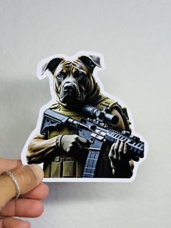 Tactical Military Pit Bull Bully Sticker AR-15 Decal K9 Dog Army Navy Special