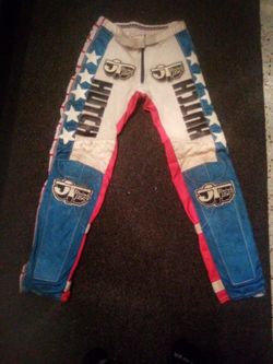 Jt Hutch BMX Racing Pants Red White And Blue Size 26 Waist Kids