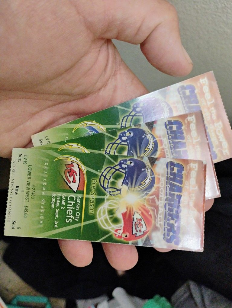 Vintage San Diego Chargers 1999 Ticket Lot 3
