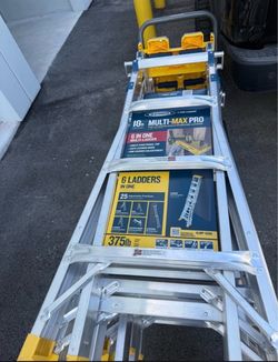 18 ft. Reach Aluminum 6-in-1 Multi Position Ladder with 375 lb. Load Capacity Type IAA Duty Rating