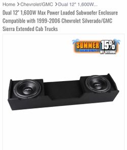 2 12in Subs in pickup truck enclosure