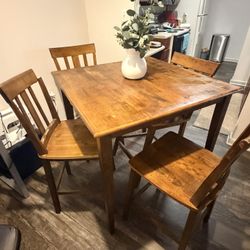 Wood Counter Height Table 