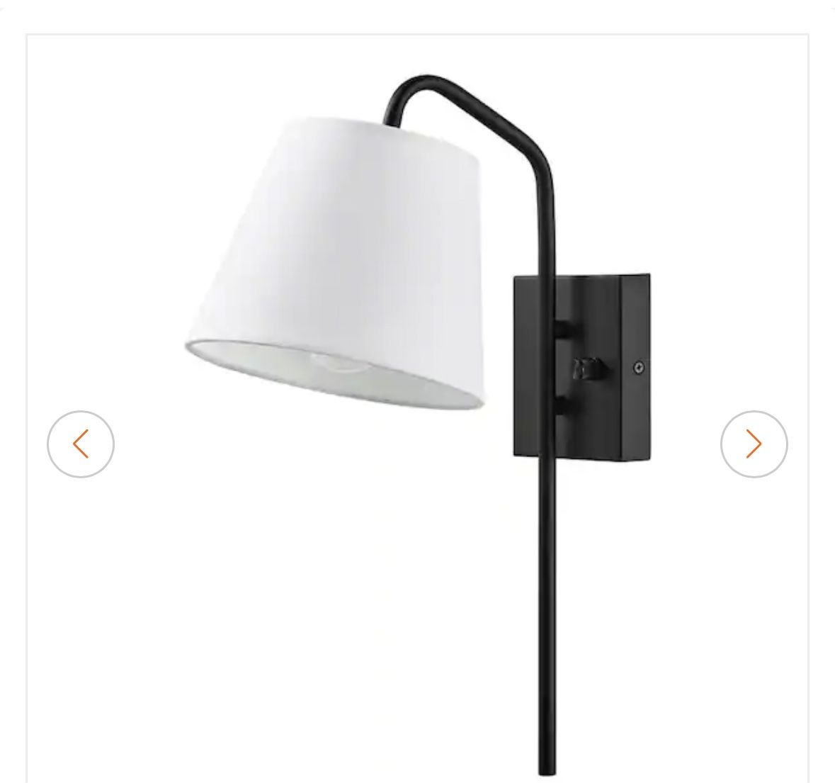 Pelton 7.5 in. 1-Light Matte Black Wall Sconce