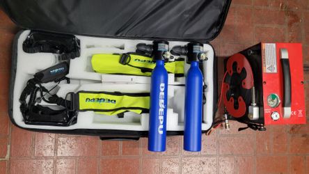 Scuba tank and pump kit.
