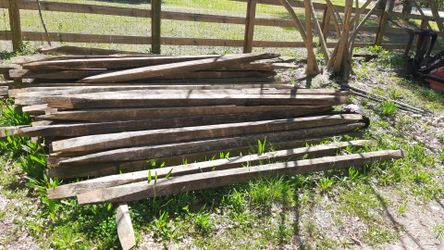 Used rails for split rail fence