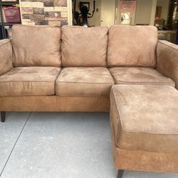Camel Couch + Ottoman