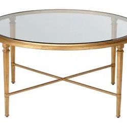 Gold Table With Glass Top