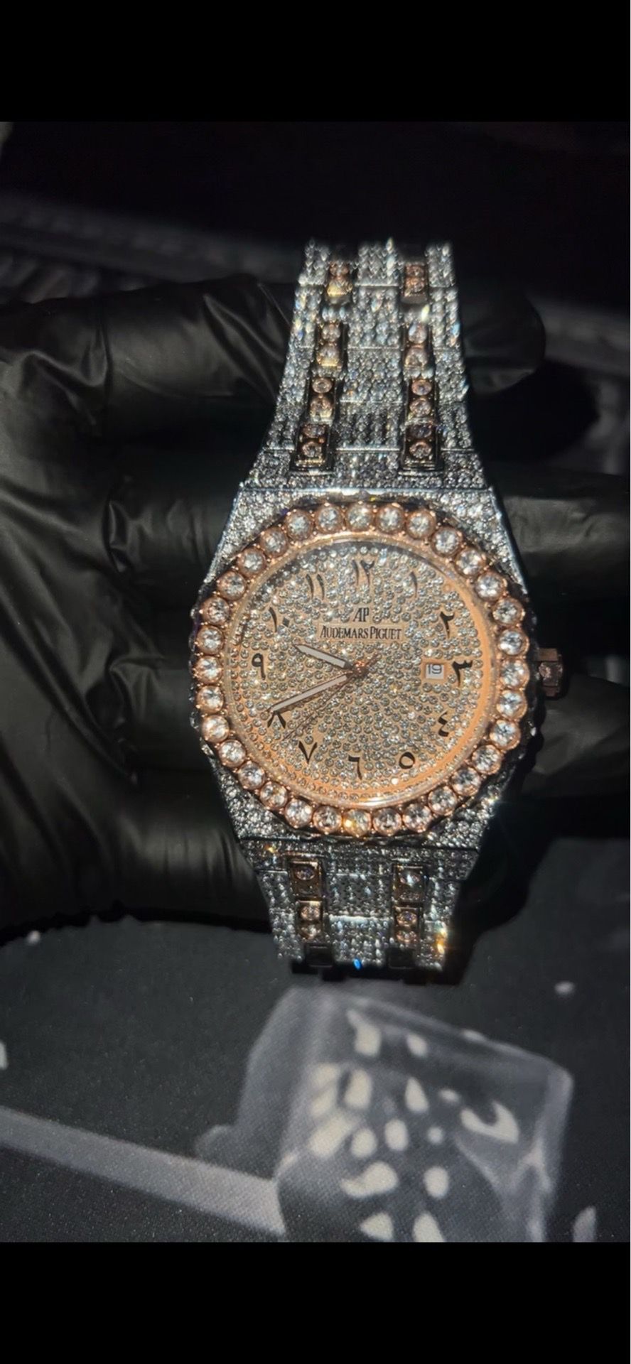 Iced Out AP Watch Moissanite