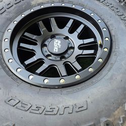 4 NEW 17X9 RIMS&TIRES 37-12-50R17 6.139