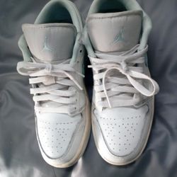 Nike Jordan 1 Lows "Sail/Igloo" Colorway Women's Size 7 ½ Or Men's Size ≈ 6