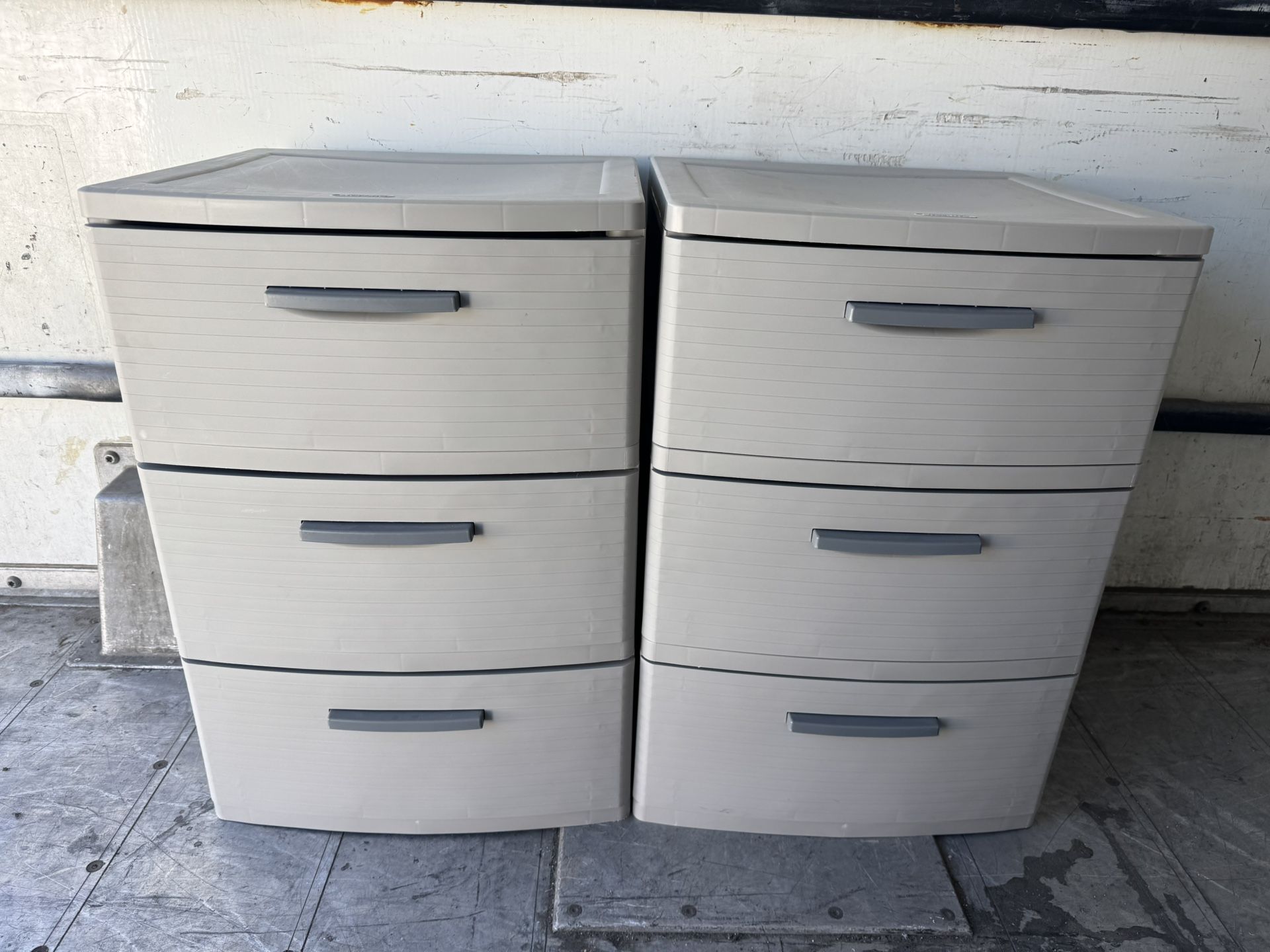 Durable plastic storage drawers