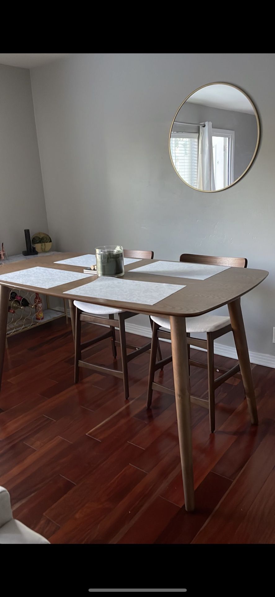 Counter Height Dining Table And 2 Stools Set - READ DESCRIPTION!!!
