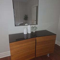 Modern Italian Dresser + Mirror Set