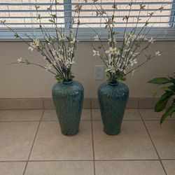 2 Tall Vases (flowers not Included)