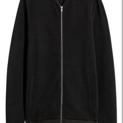 H&M Black Slim Fit Bomber Jacket (XL)