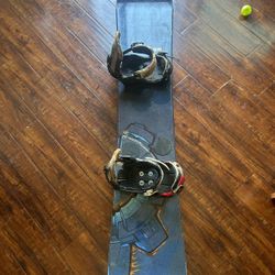 Gnu 167cm Wide Snowboard With Binding 
