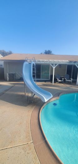 Fiberglass pool slide