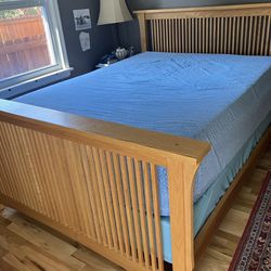 Queen Bed Frame Mission Style Wood